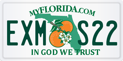FL license plate EXMS22