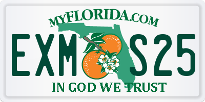 FL license plate EXMS25
