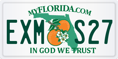 FL license plate EXMS27