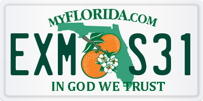 FL license plate EXMS31