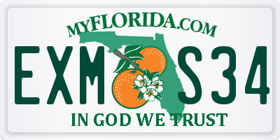 FL license plate EXMS34