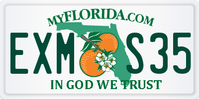 FL license plate EXMS35