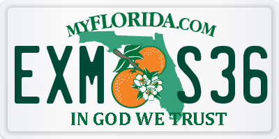FL license plate EXMS36