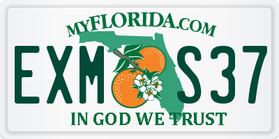 FL license plate EXMS37