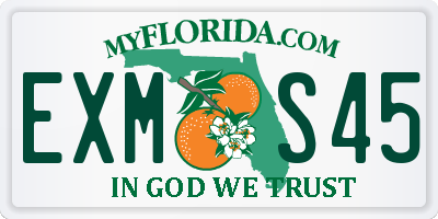 FL license plate EXMS45