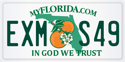 FL license plate EXMS49
