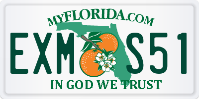 FL license plate EXMS51