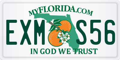 FL license plate EXMS56