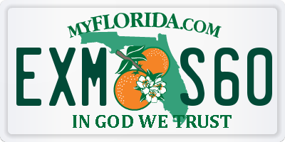 FL license plate EXMS60