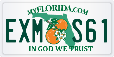FL license plate EXMS61