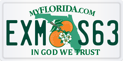 FL license plate EXMS63