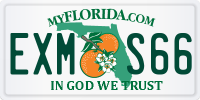 FL license plate EXMS66