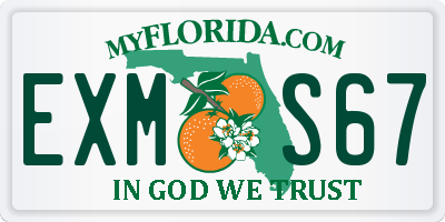 FL license plate EXMS67