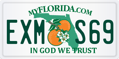 FL license plate EXMS69