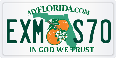 FL license plate EXMS70