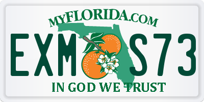 FL license plate EXMS73