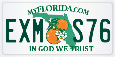 FL license plate EXMS76