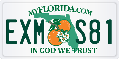 FL license plate EXMS81