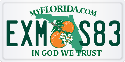 FL license plate EXMS83
