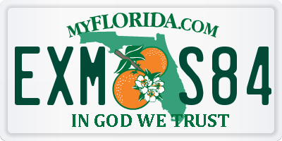 FL license plate EXMS84