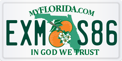 FL license plate EXMS86
