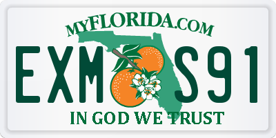 FL license plate EXMS91