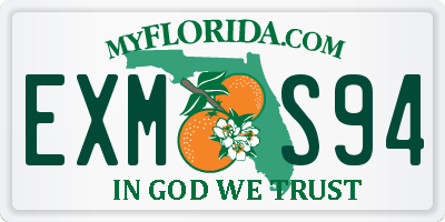 FL license plate EXMS94