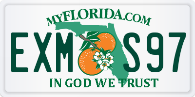 FL license plate EXMS97