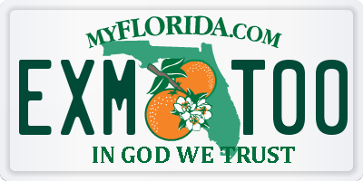 FL license plate EXMT00