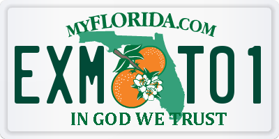 FL license plate EXMT01