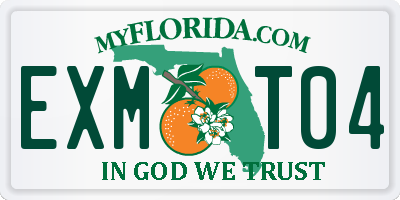FL license plate EXMT04