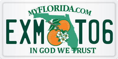FL license plate EXMT06