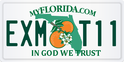 FL license plate EXMT11