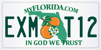 FL license plate EXMT12