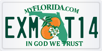 FL license plate EXMT14