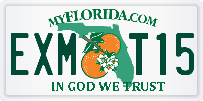 FL license plate EXMT15
