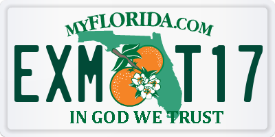 FL license plate EXMT17