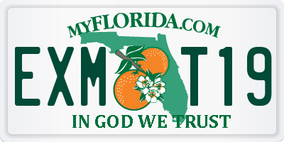 FL license plate EXMT19