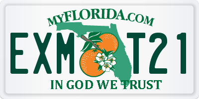 FL license plate EXMT21