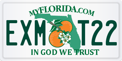 FL license plate EXMT22