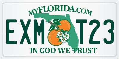 FL license plate EXMT23