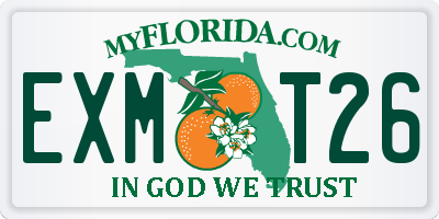 FL license plate EXMT26