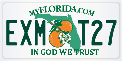 FL license plate EXMT27