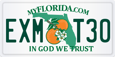 FL license plate EXMT30