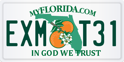 FL license plate EXMT31