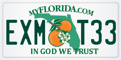 FL license plate EXMT33