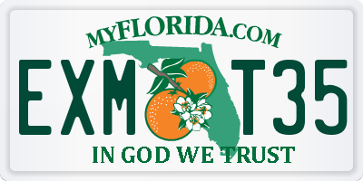 FL license plate EXMT35