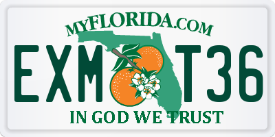 FL license plate EXMT36