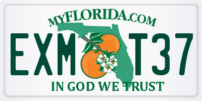 FL license plate EXMT37