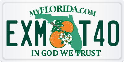 FL license plate EXMT40